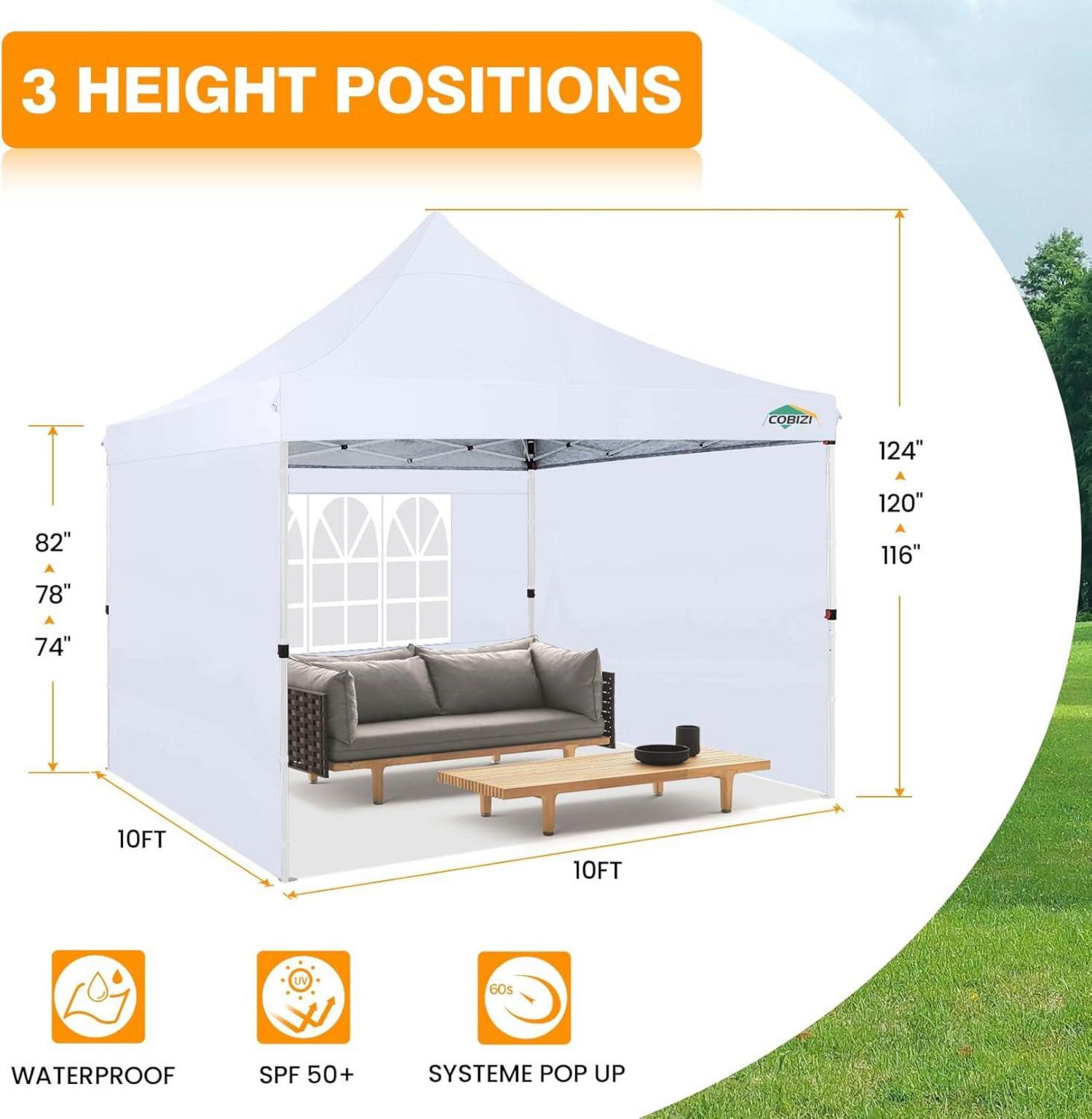 Pavillon 3x3 mit Seitenwänden Sandsäcke faltpavillon wasserdicht