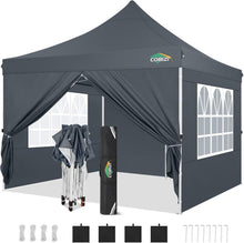 Pop-up Faltpavillon 3x3 mit 4 Seitenwänden Wasserdicht UV-Schutz