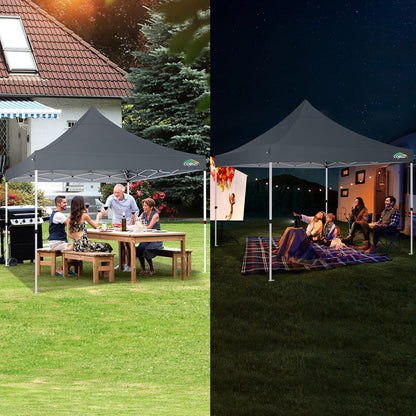 Faltpavillon 3x3m Partyzelt Grau Wasserdicht Stabil Winterfest UV-Schutz