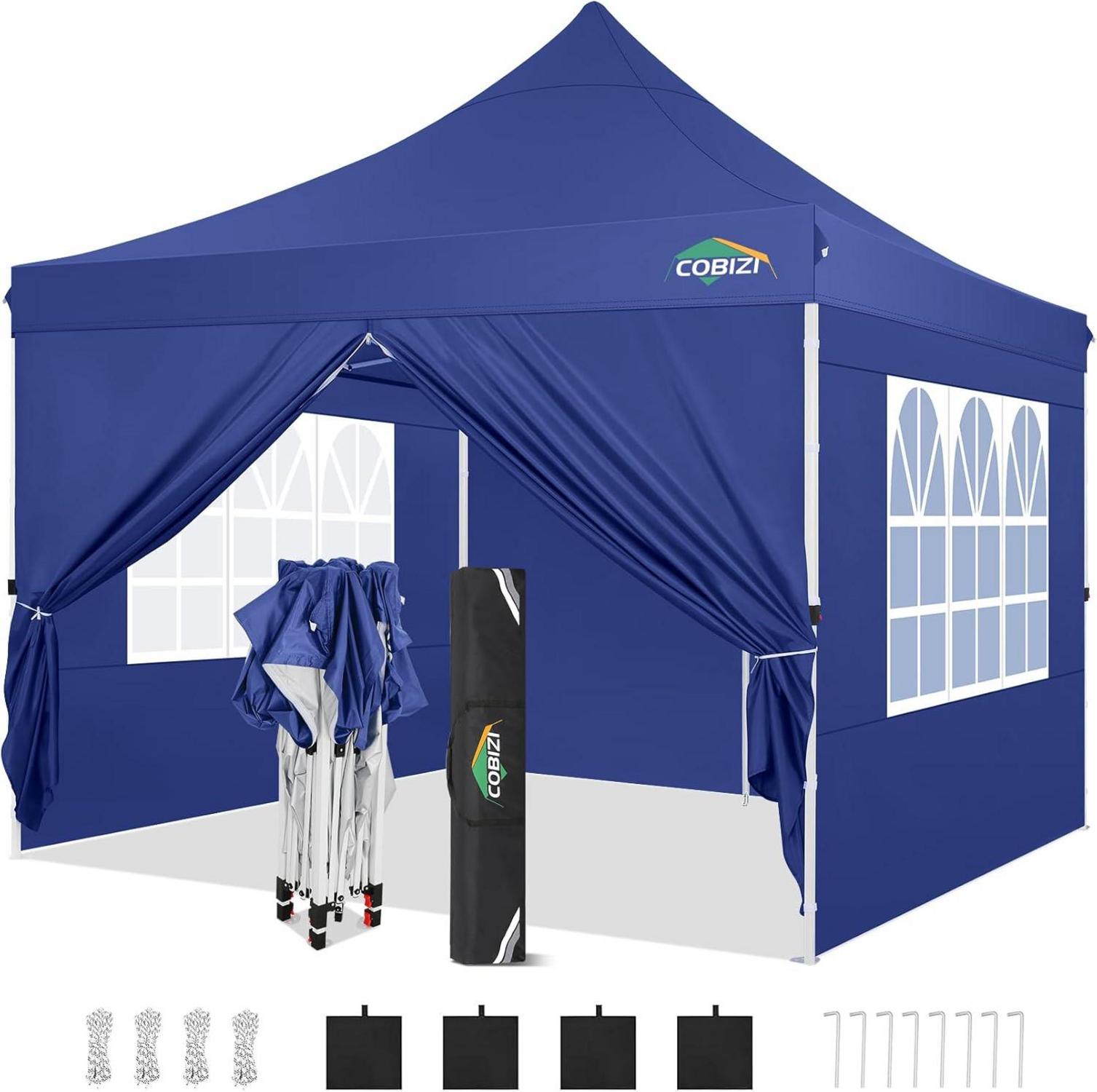 Faltpavillon 3x3 Wasserdicht Stabil Winterfest mit Seitenwänden