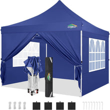 Faltpavillon 3x3 Wasserdicht Stabil Winterfest mit Seitenwänden