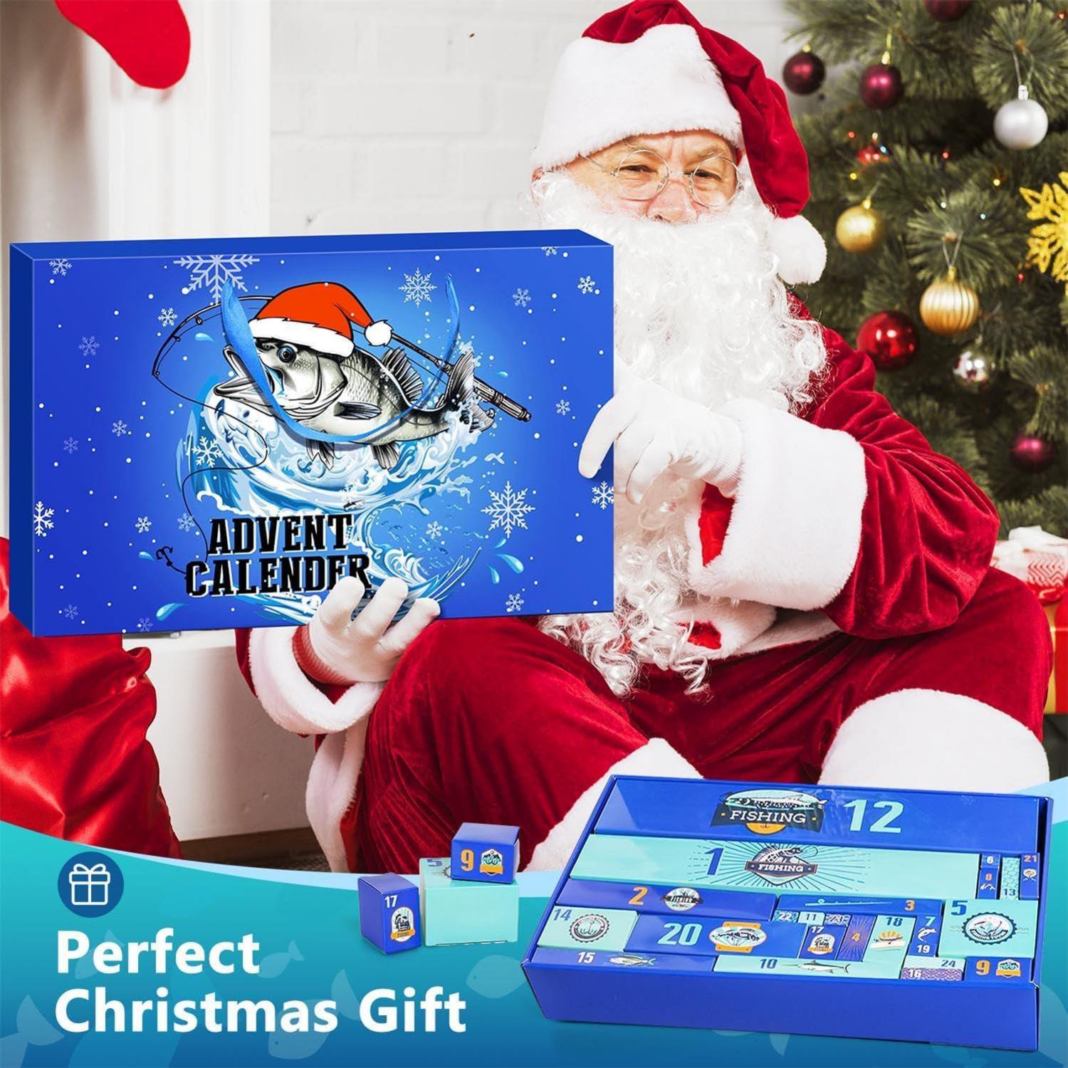 Angeln Adventskalender 2024 für Männer Jungen Teenager, Angelwerkzeug & Zubehör