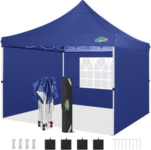 Pop Up Pavillon 3x3 mit Seitenwänden, Sandsäcken, wasserdicht, stabil