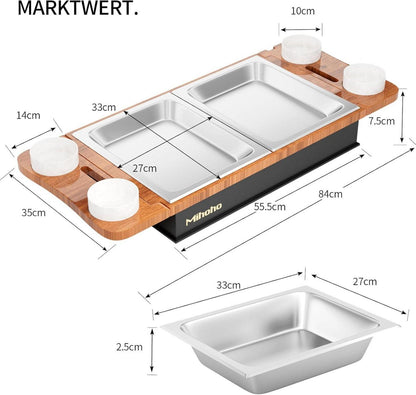 BBQ Board zum Warmhalten und Grillen - Großes Kapazitätsdesign