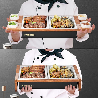 Fleischwarmhalter BBQ-Board fürs Grillen Warmhaltebehälter Grillgut