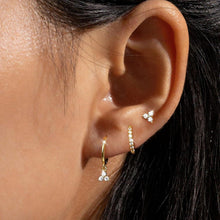 FUNEIA Ohrringe Set Silber 925 Gold Zirkonia Damen Creolen