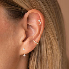 FUNEIA Ohrringe Set 925 Silber 14K Vergoldet Creolen