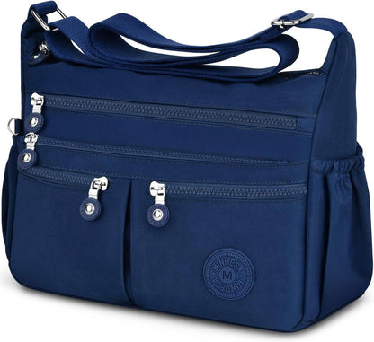 TEUEN Große Crossbody Bag Damen Nylon Umhängetasche Wasserdicht