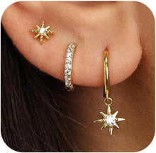 Elegantes Ohrringe Set mit Creolen und Ohrsteckern +#+#+#+Silber 925