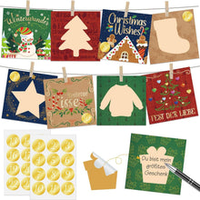 Rubbellos Adventskalender Karten DIY 2024 Rubbellose Glitzer Clips