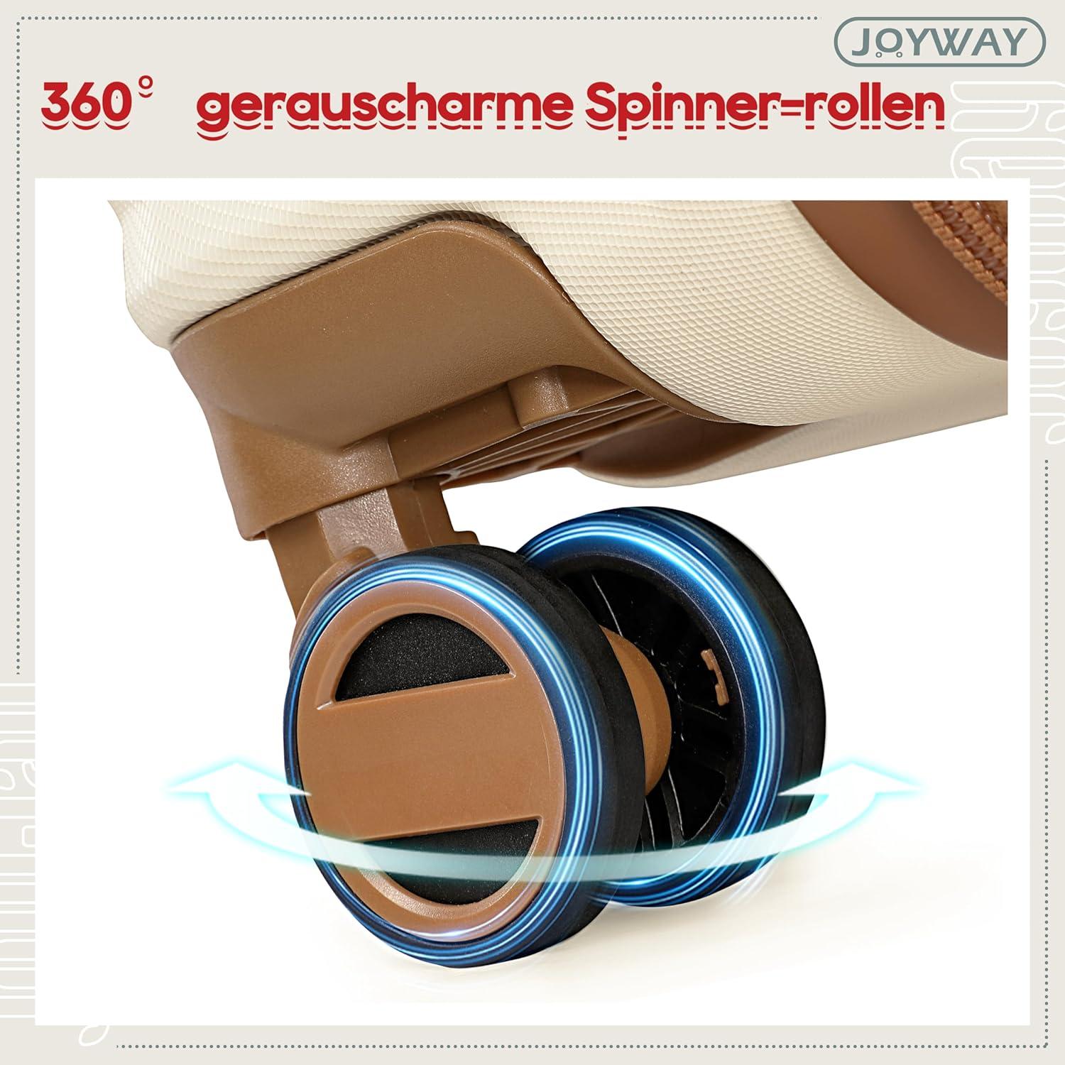 3-teiliges ABS Hartschalen Kofferset, erweiterbar, 4