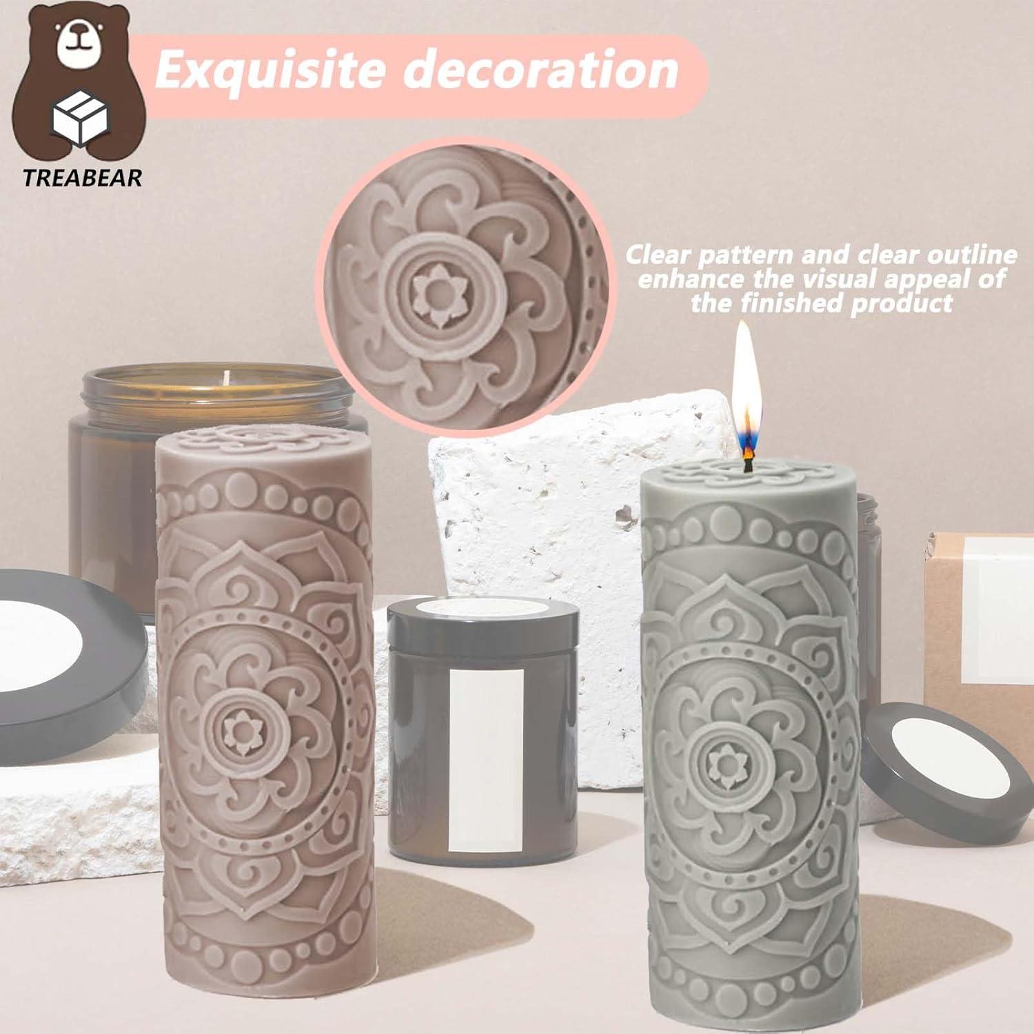 3D Silikonform Blumenmuster für Kerzen und Seifen