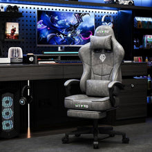 Ergonomischer Gaming Stuhl mit Fußstütze und Kopfstütze