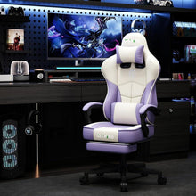 Ergonomischer Gaming Stuhl mit Fußstütze und