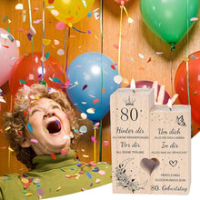 80. Geburtstag Kerzenhalter Holz Herzform Geschenk für Frau