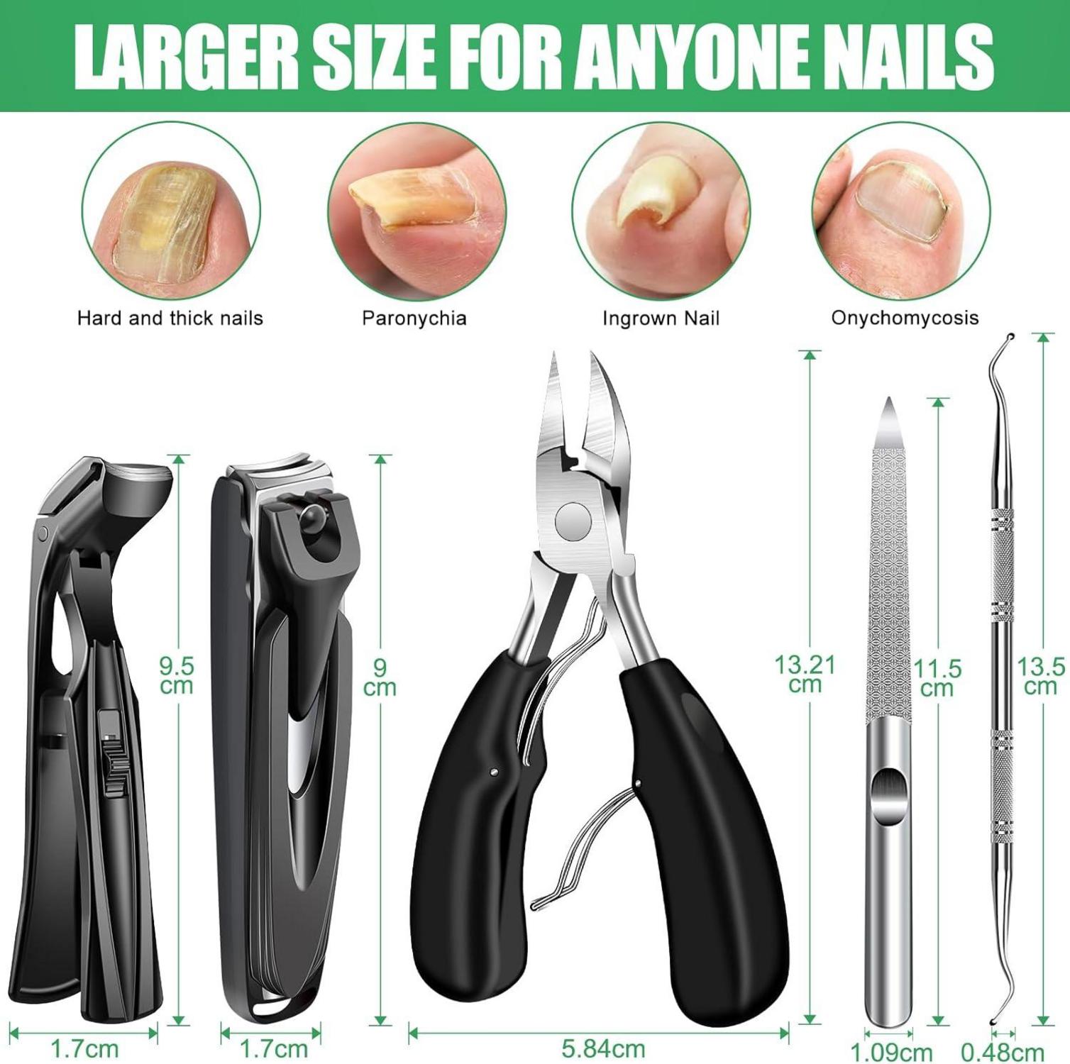 Extra Sharp Toenail Clippers for Thick Nails Senior Friendly