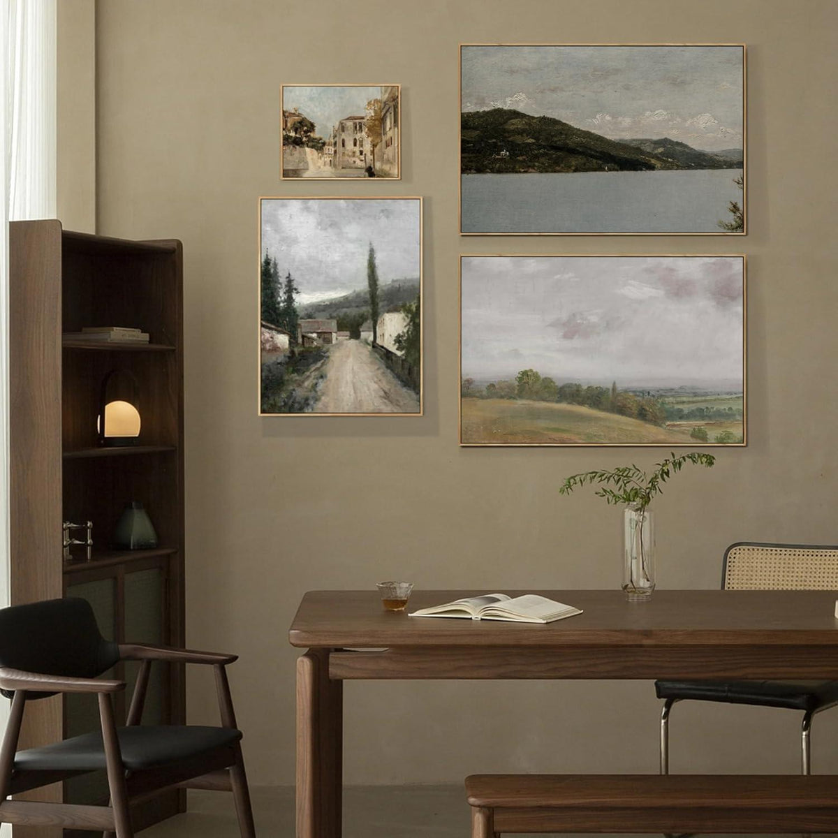 Vintage Leinwandbild mit Holzrahmen – Slowakisches Dorf 30x40 cm