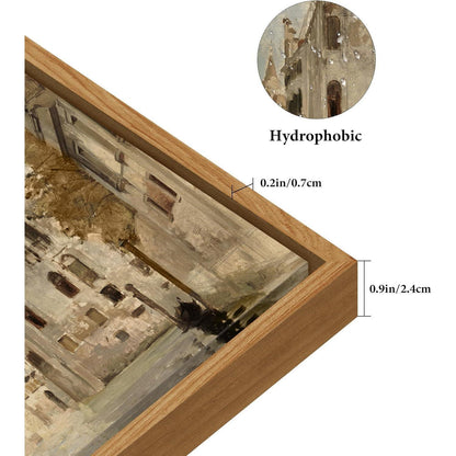 Vintage Venedig Leinwandbild mit Holzrahmen 60x90 cm