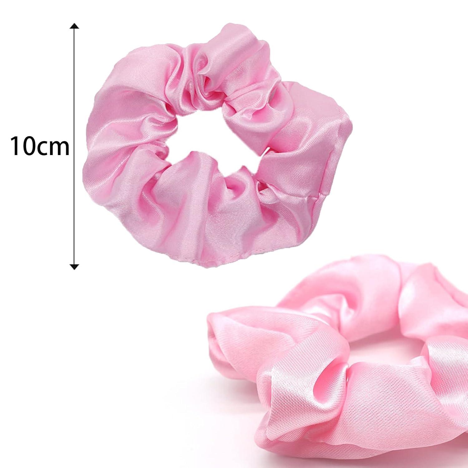 8er Set Damen Scrunchies Samt & Satin Haargummis - Premium