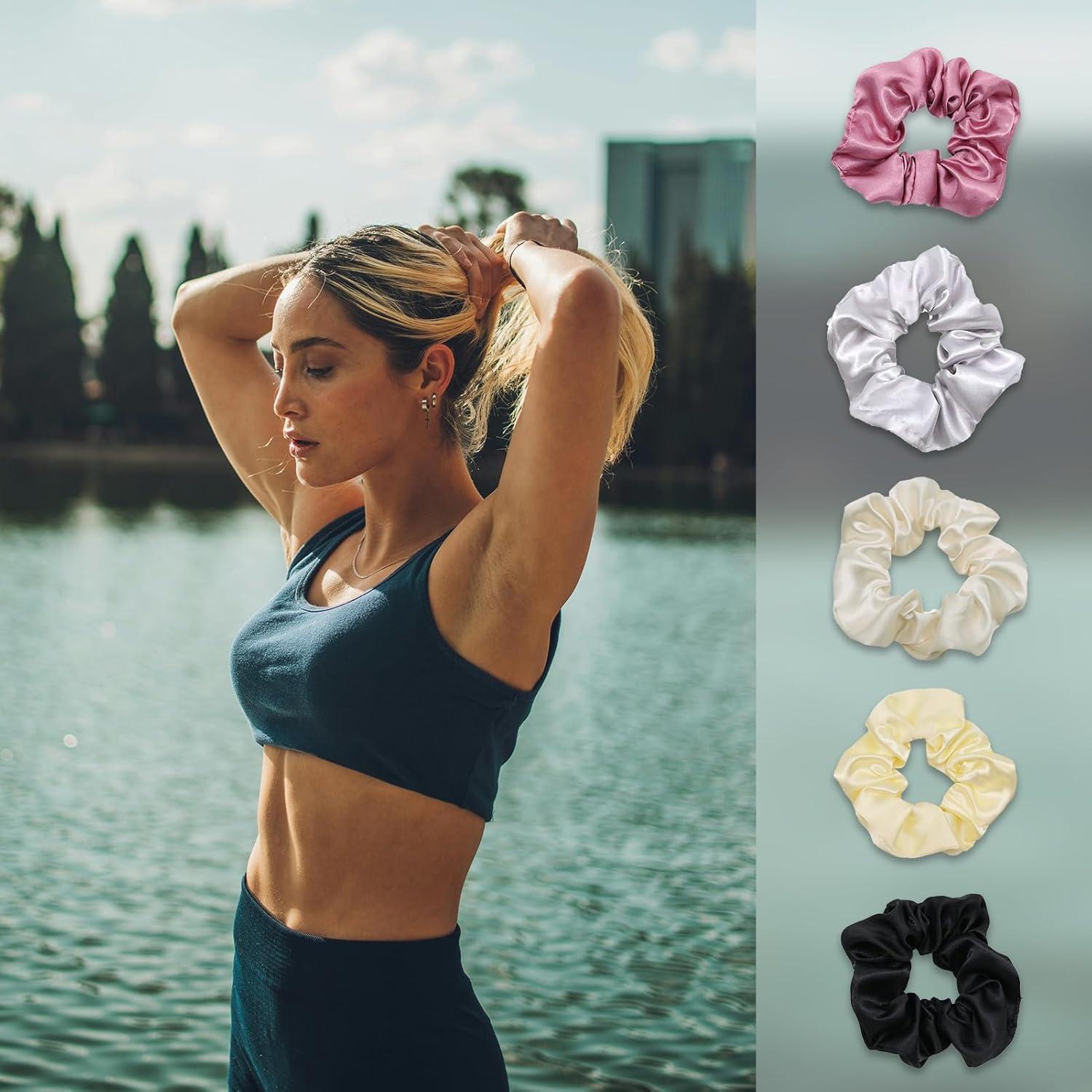 8er Set Haargummi Damen Scrunchies Samt-Satin Premium-Qualität