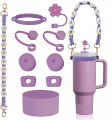 Stanlley Cup Zubehör Set mit Wasserflaschen Griffband und Strohhalm