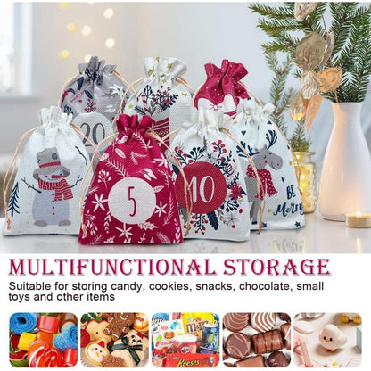 24er Weihnachts Adventskalender Set zum Selbstbefüllen