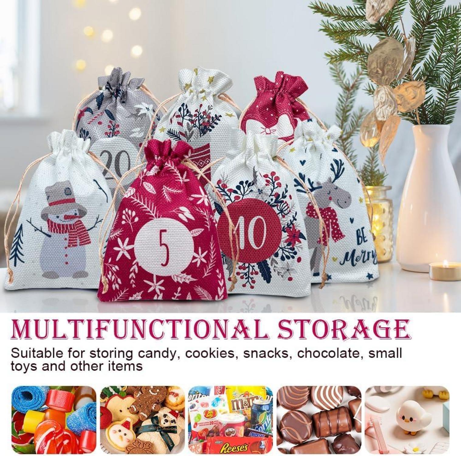 24er Weihnachts Adventskalender Set zum Selbstbefüllen