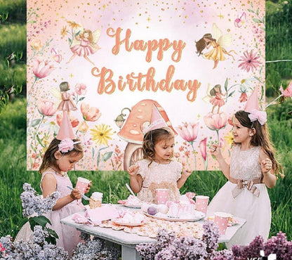 Fairy Happy Birthday Fotografie Hintergrund Märchen Thema 240x180cm