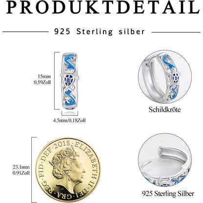 925 Sterling Silber Tier Ohrringe – Schildkröte, Pinguin, Waschbär, Katze, Fledermaus, Auge, Eule