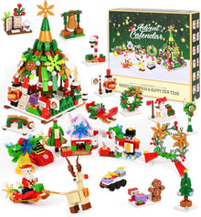 Adventskalender 2024 Weihnachts-Countdown Bauspielzeug 618 Bausteine