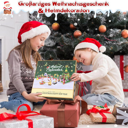 Evolyline Adventskalender 2024 Weihnachts-Countdown Bausteine Set 618 Stück Kinder