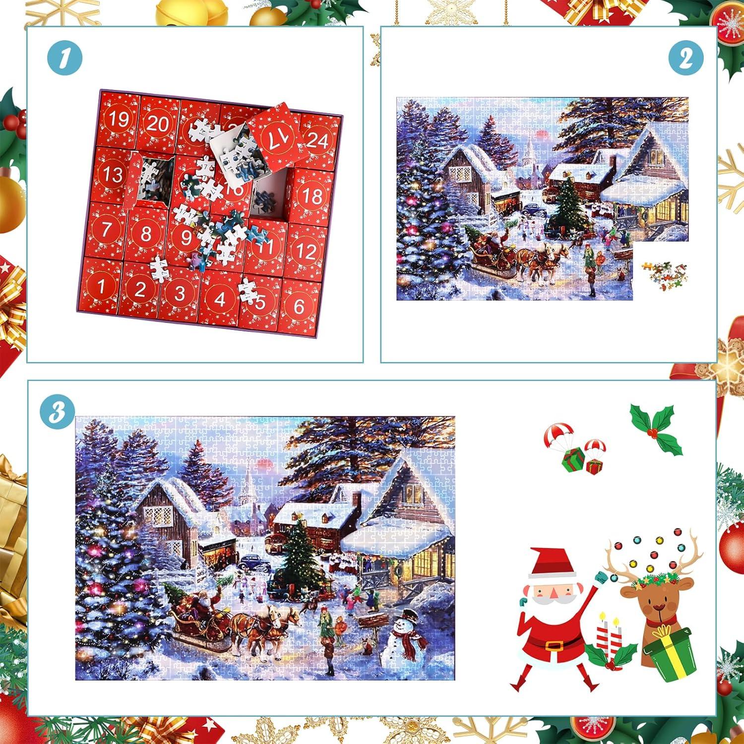 Adventskalender 2024 Weihnachtspuzzle 1008 Teile
