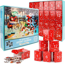Adventskalender Weihnachtspuzzle 1008 Teile für Countdown