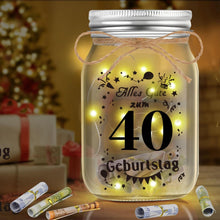 LED Flaschenlicht 40. Geburtstag Geschenk mit Spruch Alles