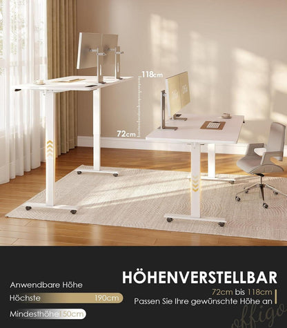 Höhenverstellbarer Schreibtisch USB Standing Desk Memory 160cm