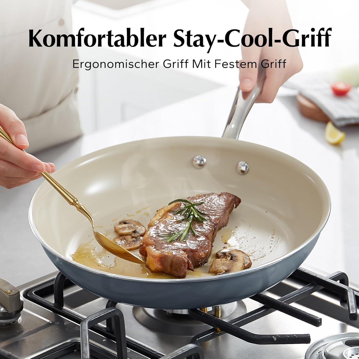 Pfannenset Keramikbeschichtung Induktion 20/24/28 cm Antihaft