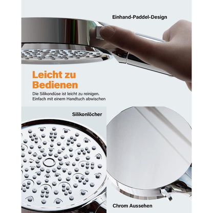 Duschkopf mit Filter & Hochdruck – 6 Modi, Wassersparend