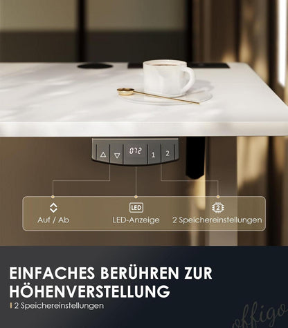 Höhenverstellbarer Schreibtisch 120cm Elektrisch USB Standing Desk 2