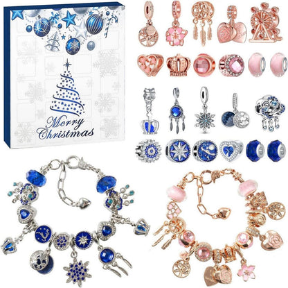 Adventskalender 2024 Mädchen DIY-Schmuck Charms Armband Set