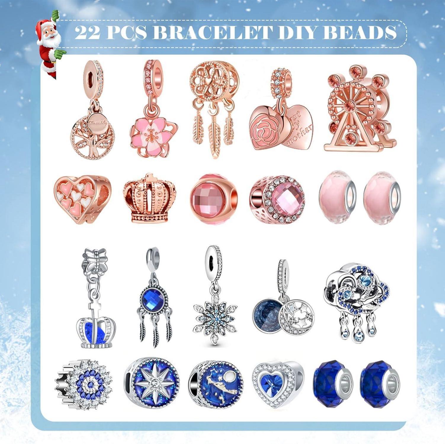 Adventskalender Mädchen 2024 - Schmuck DIY Kit mit Charms