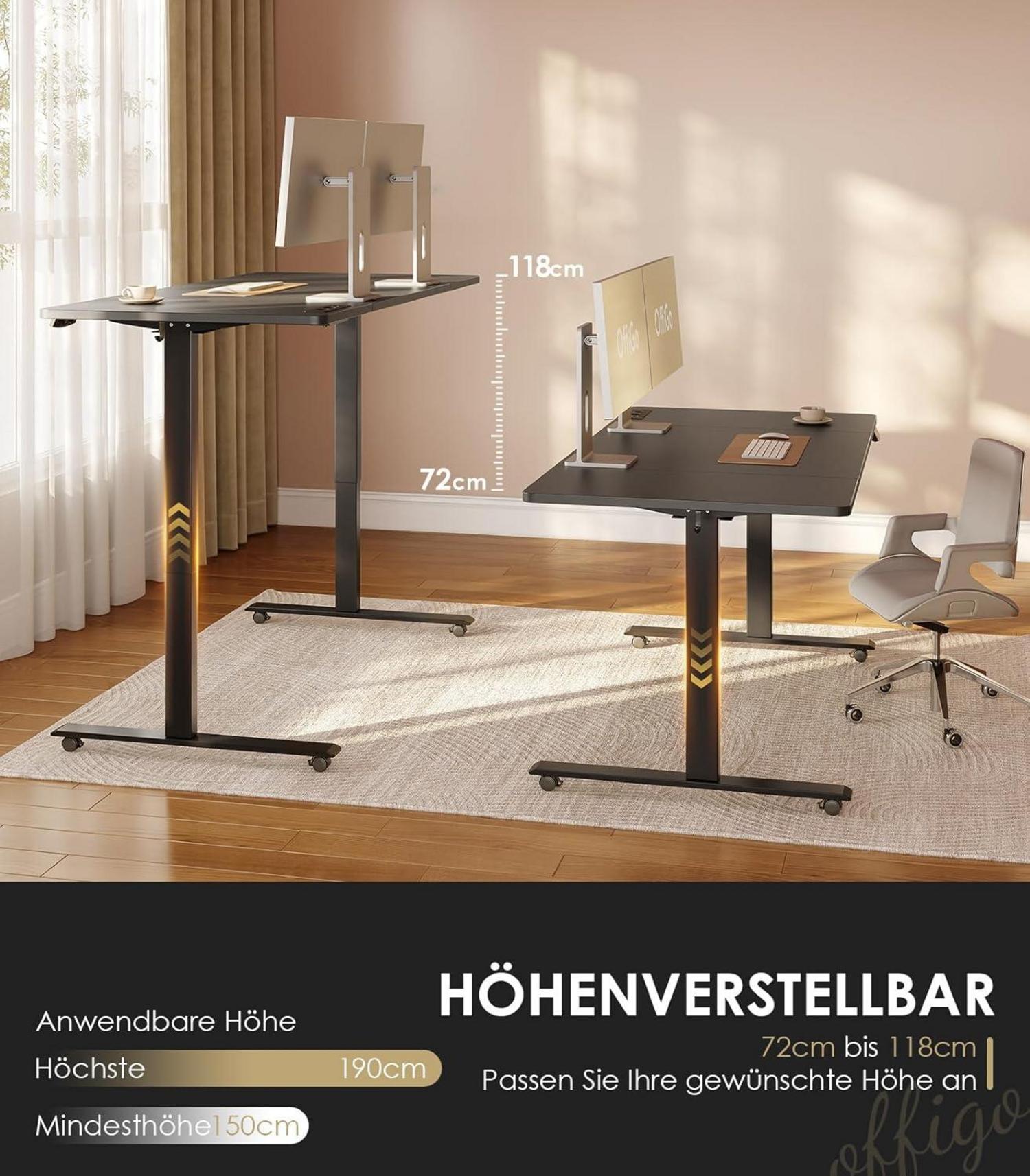 Elektrischer höhenverstellbarer Schreibtisch mit USB-Anschluss