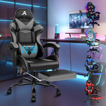 Massage-Gaming-Stuhl 150° Neigung ergonomisch PU-Leder Fußstütze