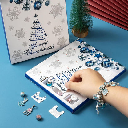 Adventskalender Mädchen 2024 Schmuck DIY-Charms Armband Set
