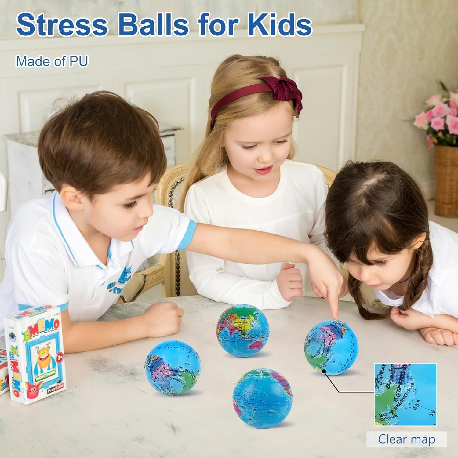 Sprinlot Antistressball Weltkugel 12 Stück 6CM Squeeze Bälle