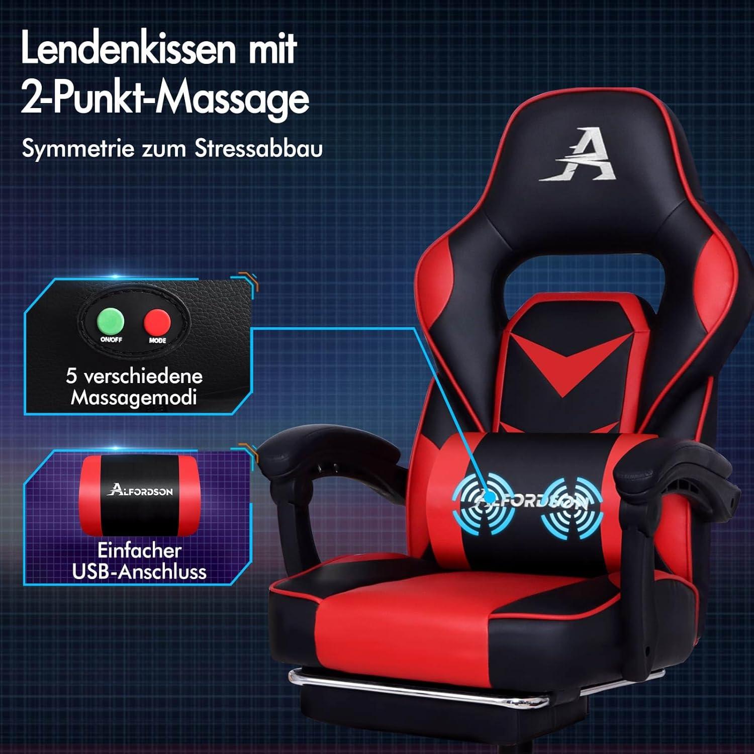Gaming Stuhl Racing Stuhl Bürostuhl Executive Home Stuhl mit Fußstütze