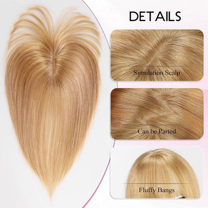 10 Zoll Clip-in Pony aus Echthaar – Schwarz 3D French Blond