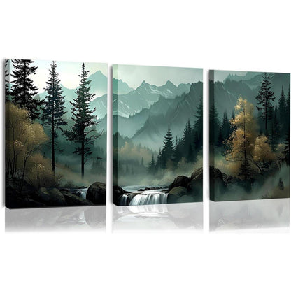 3-teiliges Leinwandbild: Wald & Natur, Modernes Wandbild
