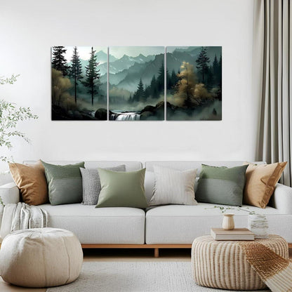 3-teiliges Leinwandbild: Wald & Natur, Modernes Wandbild