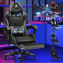 Ergonomischer Gaming-Stuhl mit Fußstütze und