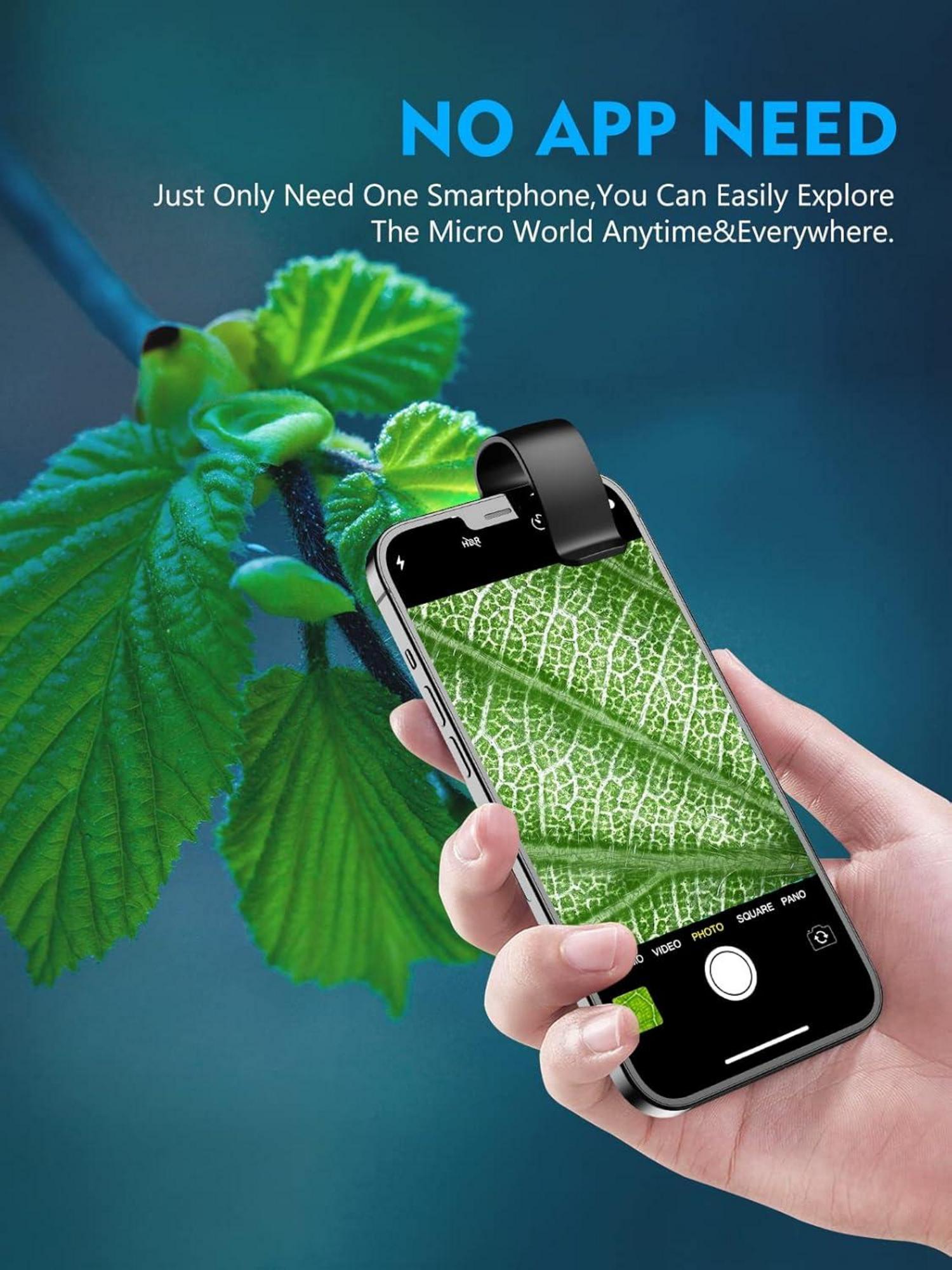 APEXEL 200X Mini-mikroskop für Smartphone | LED-Licht